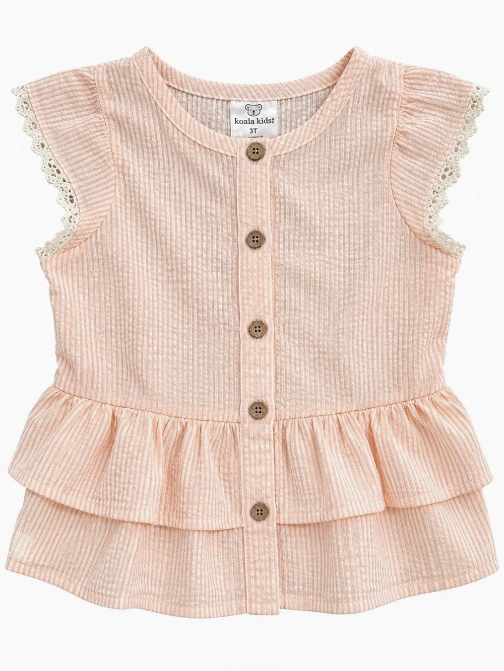 Girls' Striped Ruffle Blouse Size 3T Like New
